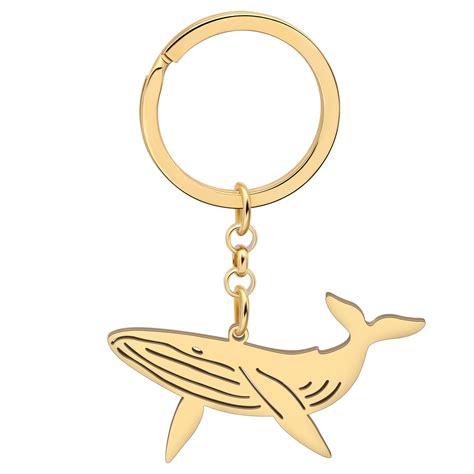 Buy TIZUROStainless Steel Cute Whale Keychain Fun Ocean Animals Car ...