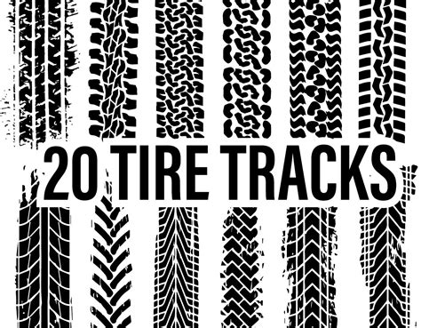 Tractor Tire Track Vector