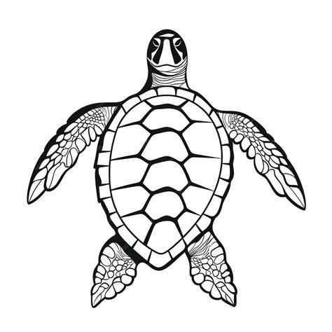 Premium AI Image | vector hand drawn turtle outline illustrationvector ...