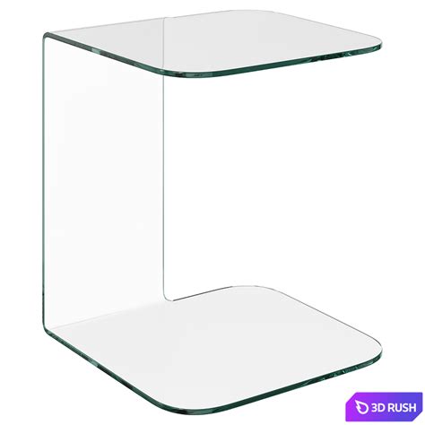 Shell Curved Glass Table by Sovet Italia - 3drush.com
