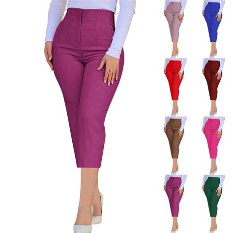 Htigea Clearance Women Yoga Dress Pants Stretchy Work Pants Straightleg ...