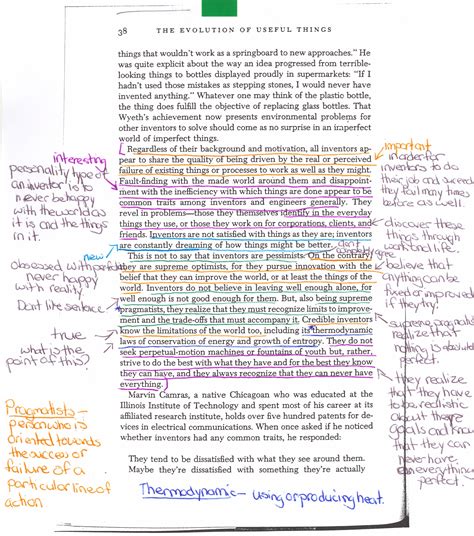 Annotating and note taking | Education homework help