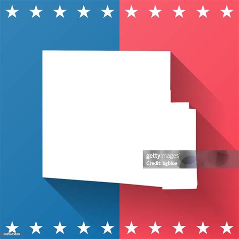 Hardin County Ohio Map On Blue And Red Background High-Res Vector ...