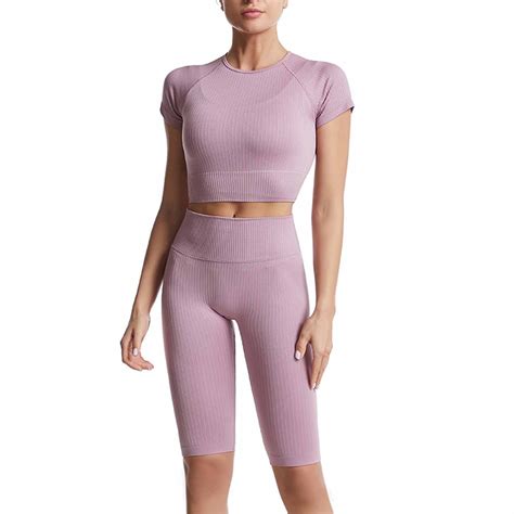 WMTBSRSW Women's Workout Sets 2 Piece Yoga Outfit High Waisted Biker ...