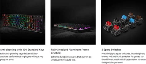 Devarajas K556 - 104 Keys Wired Mechanical Keyboard (Brown Switch ...