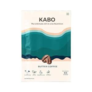 KABO 23g Plant Protein Powder for Men & Women, Butter Coffee Flavour ...