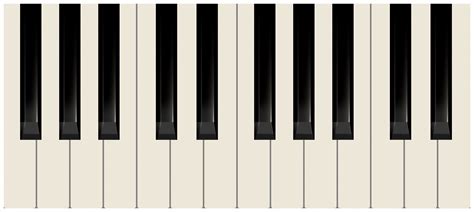 Piano keys PNG transparent image download, size: 8000x3583px