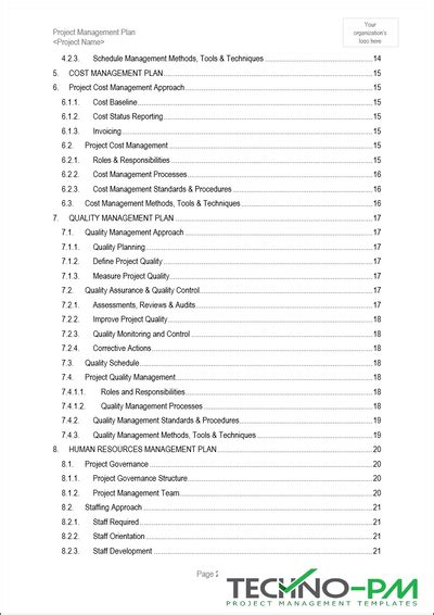 Project Management Plan (PMP) Template – ITSM Docs - ITSM Documents ...