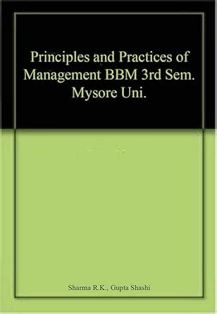 Principles and Practices of Management BBM 3rd Sem. Mysore Uni ...