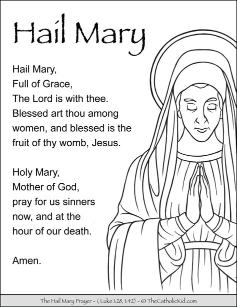 Printable Hail Mary Prayer - Printable Free Templates