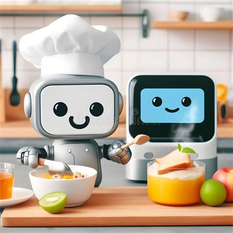 Cooking Robot Cartoon 的图像结果