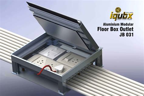 Electrical floor box, Aluminium recessed floor box outlet with sockets