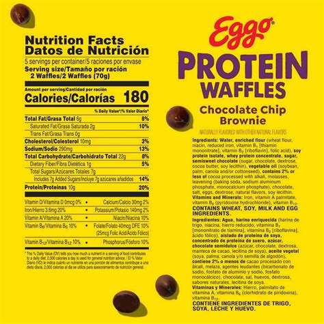 Eggo Chocolate Chip Brownie 10g Protein Waffles - Shop Entrees & sides ...