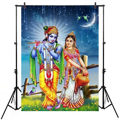 Buy Smiler Radha Krishna Backdrop Background 5x7 Vinyl Radha Krishna ...