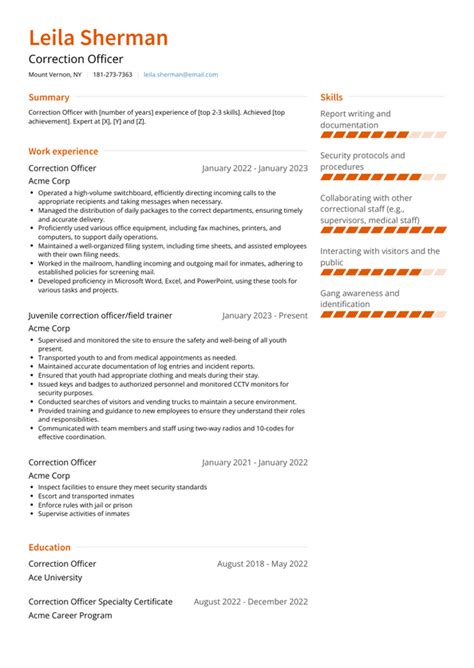 Image result for Correction Resume Format
