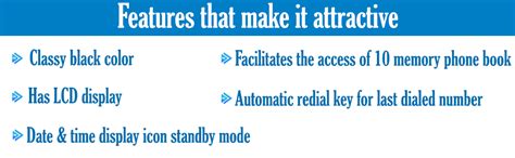 Alcatel T-16 Black Ultra Compact Corded Landline Phone With Numeric ...