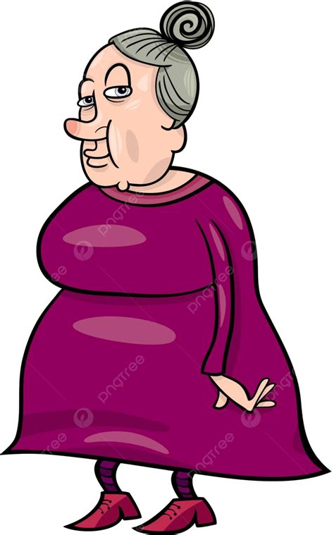 Creepy Old Lady Cartoon