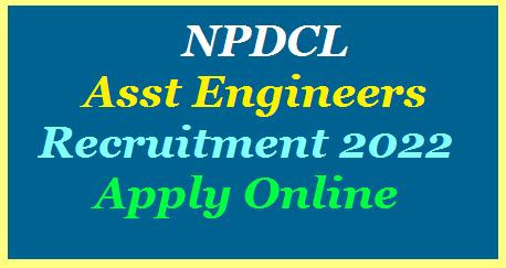 Asst Engineer Recruitment Notification by NPDCL - Apply Online - Jobs ...