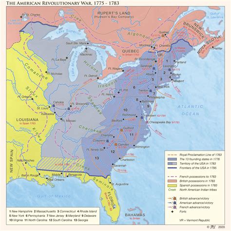 American Revolution War Map