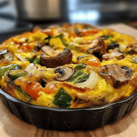 Veggie Frittata with Bell Peppers, Onions, and Mushrooms – Her Feast