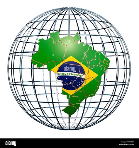Brazil World Map Globe