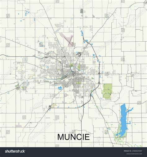 Muncie Indiana United States Map Poster Stock Vector (Royalty Free ...