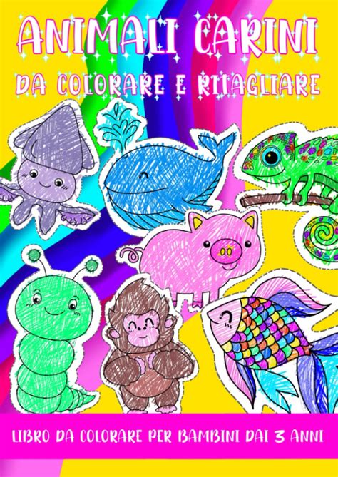 Animali Carini Libro Da Colorare E Ritagliare Per Bambini Dai ...