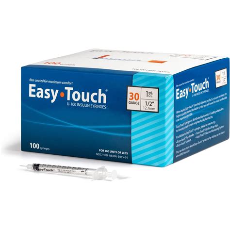 EasyTouch U-100 Insulin Syringes | Electro-Polished Insulin Syringes