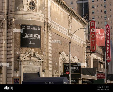 Glass Menagerie Signage, The Booth Theatre, Broadway, NYC, USA Stock ...