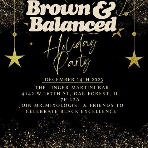 Brown And Balanced Holiday Party at the Linger Martini Bar, The Linger ...