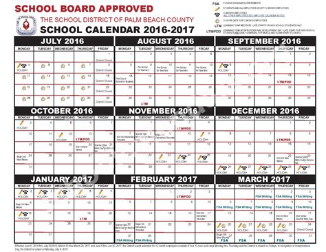 West Palm Beach County School Calendar 2026 - Schoolcalendars.net