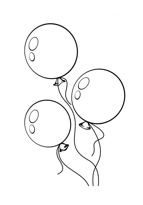 Balloon coloring pages for kids to print for free