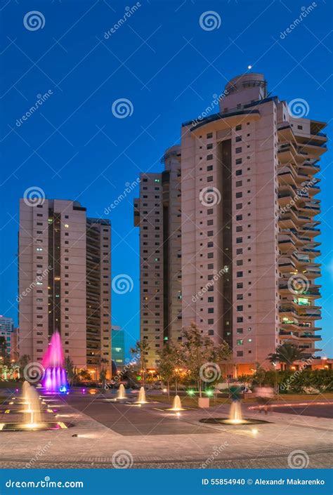 The Evening in the Center of Beer-Sheva. Editorial Image - Image of ...