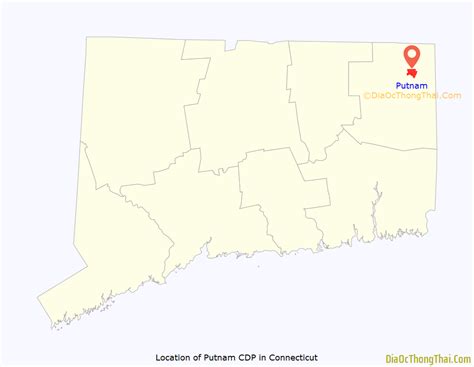Map of Putnam CDP, Connecticut - Thong Thai Real