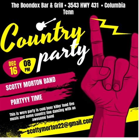 Scotty Morton Live At The Boondox, The Boondox, College Grove, December ...