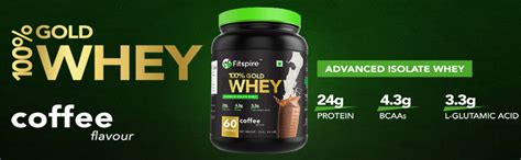 Fitspire Gold Standard 100% Whey Protein Isolate - 2 kg/4.4 lb | 33 gm ...