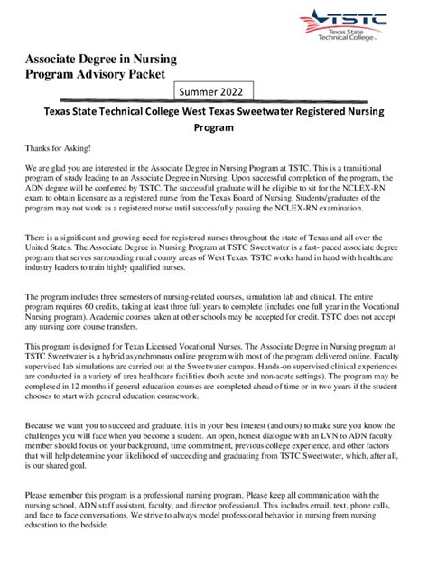 Fillable Online Texas State Technical College West Texas Fax Email ...