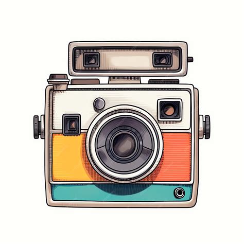 Premium AI Image | beautiful Polaroid camera clipart illustration