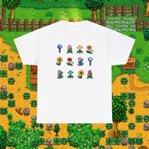 Stardew Valley Pixel Flowers Shirt, Cute Stardew Valley Shirt, Stardew ...
