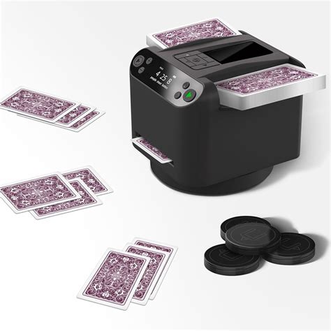 Automatic Card Shuffler & Dealer Machine 360° Rotating Card Dealer with ...