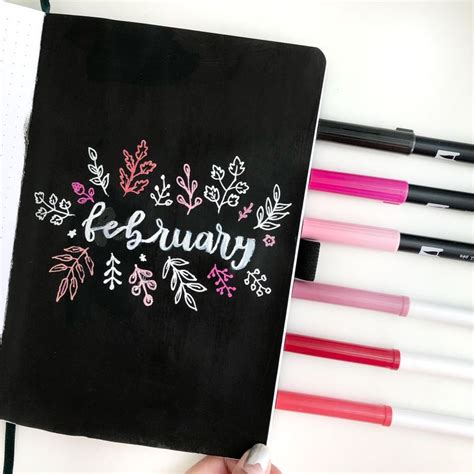 February Bullet Journal cover page!! | Sketsa