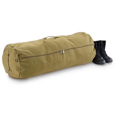 Canvas Duffle Bag With Zipper | semashow.com