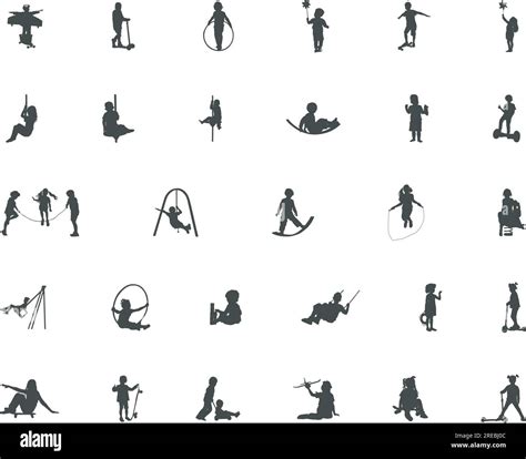 Children Playing Silhouette