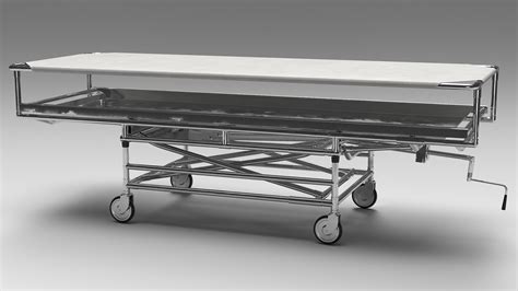 3D model Covered Mortuary Gurney Rigged | 3D Molier International