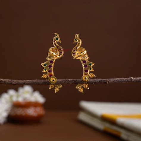 Peacock Cuff Kemp Earring – AJ Punnagai