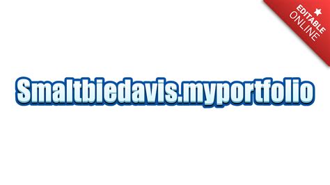 Smaltbiedavis.myportfolio | Classic Blue 3D | Text Effect Generator