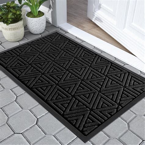 COLOR&GEOMETRY Door Mats Outdoor Heavy Duty, Dirt Trapper Outside Door ...