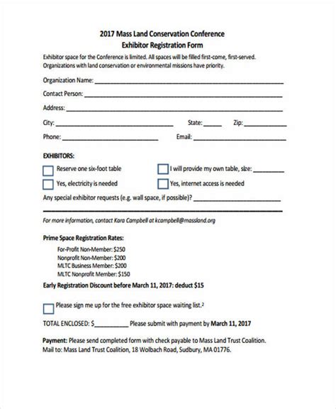 Conference Registration Form Template 的图像结果
