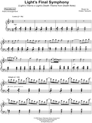 Image result for Death Note Intro Sheet Music