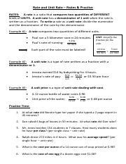 Image result for Unit Rate Notes